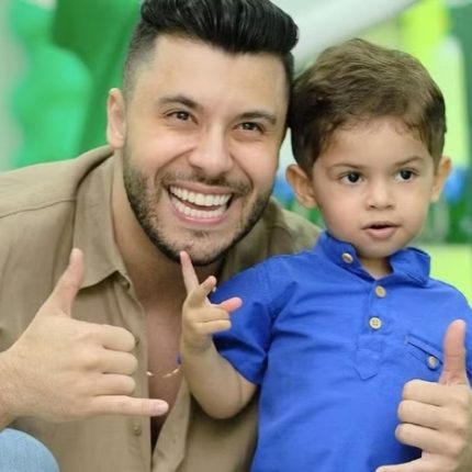 Murilo Huff mostra momento de carinho com o filho após conquista da guarda provisória